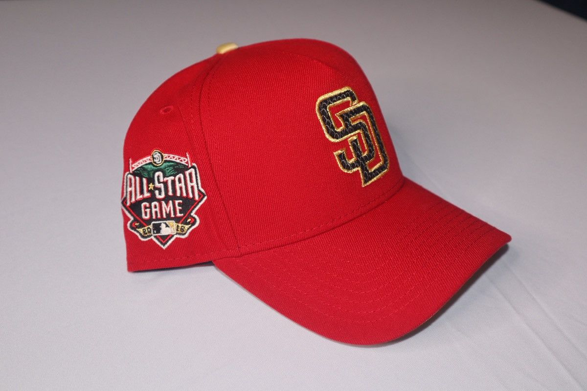New Era San Diego Padres Red A-Frame Snapback Hat Size ONE SIZE - 2 Thumbnail