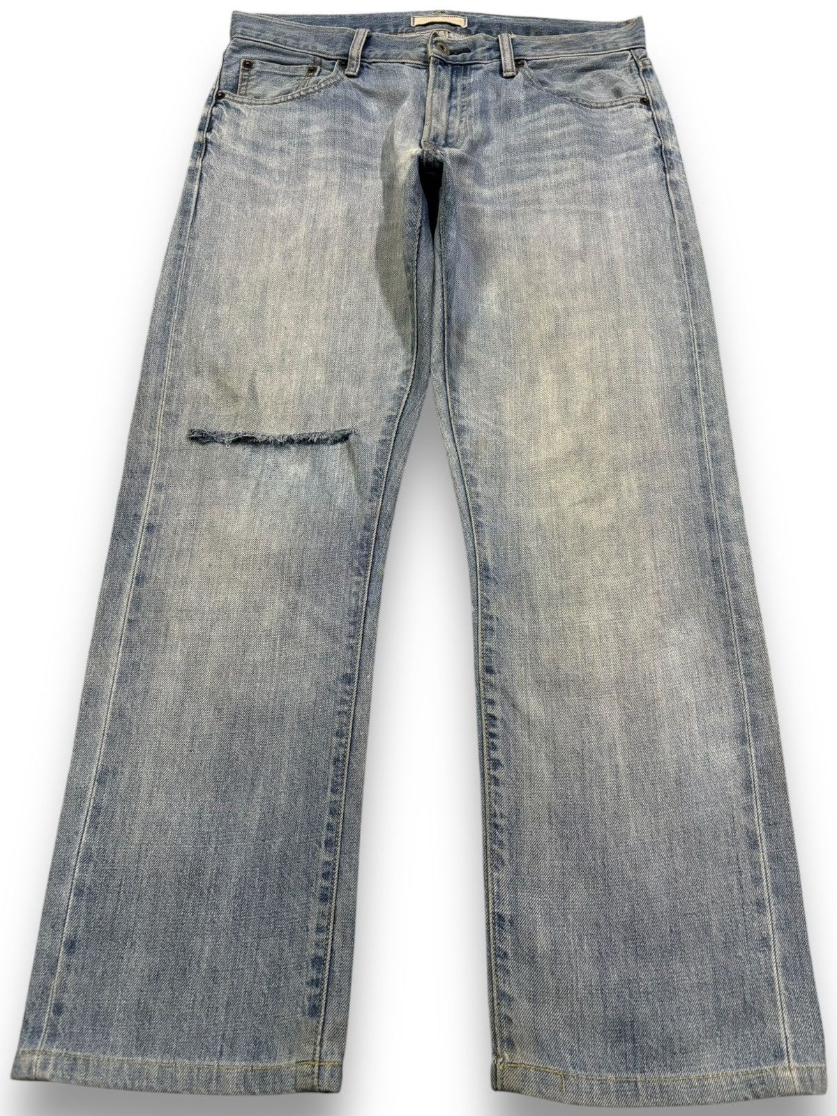 Uniqlo Vintage Uniqlo Selvedge Regular Straight Distressed Jeans Size US 32 / EU 48 - 2 Thumbnail