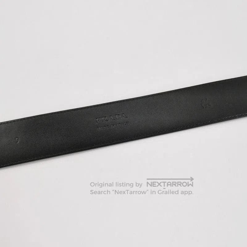 Prada Prada Black Leather Logo Buckle Belt. Size ONE SIZE - 3 Thumbnail