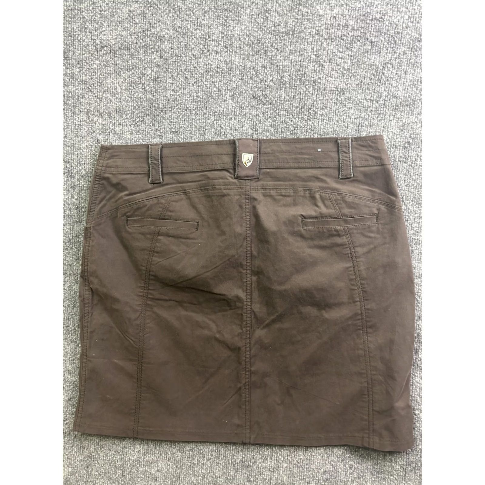 Vintage KÜHL Skirt Womens 12 Brown Twill Short Pockets Casual Stretch Travel Pencil Skirt Womens 12 Brown Twill Short Pockets Travel Casual Size 34" / US 12 / IT 48 - 5 Thumbnail