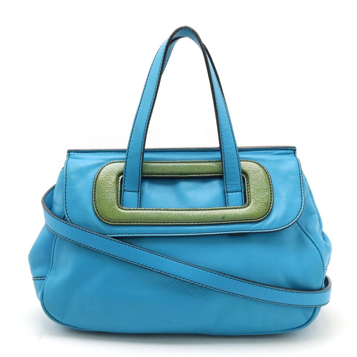 Loewe Loewe Loewe Anagram Leather Patent Leather 2WAY Handbag Leather Handbag in Very Good Condition Size ONE SIZE - 1 Thumbnail
