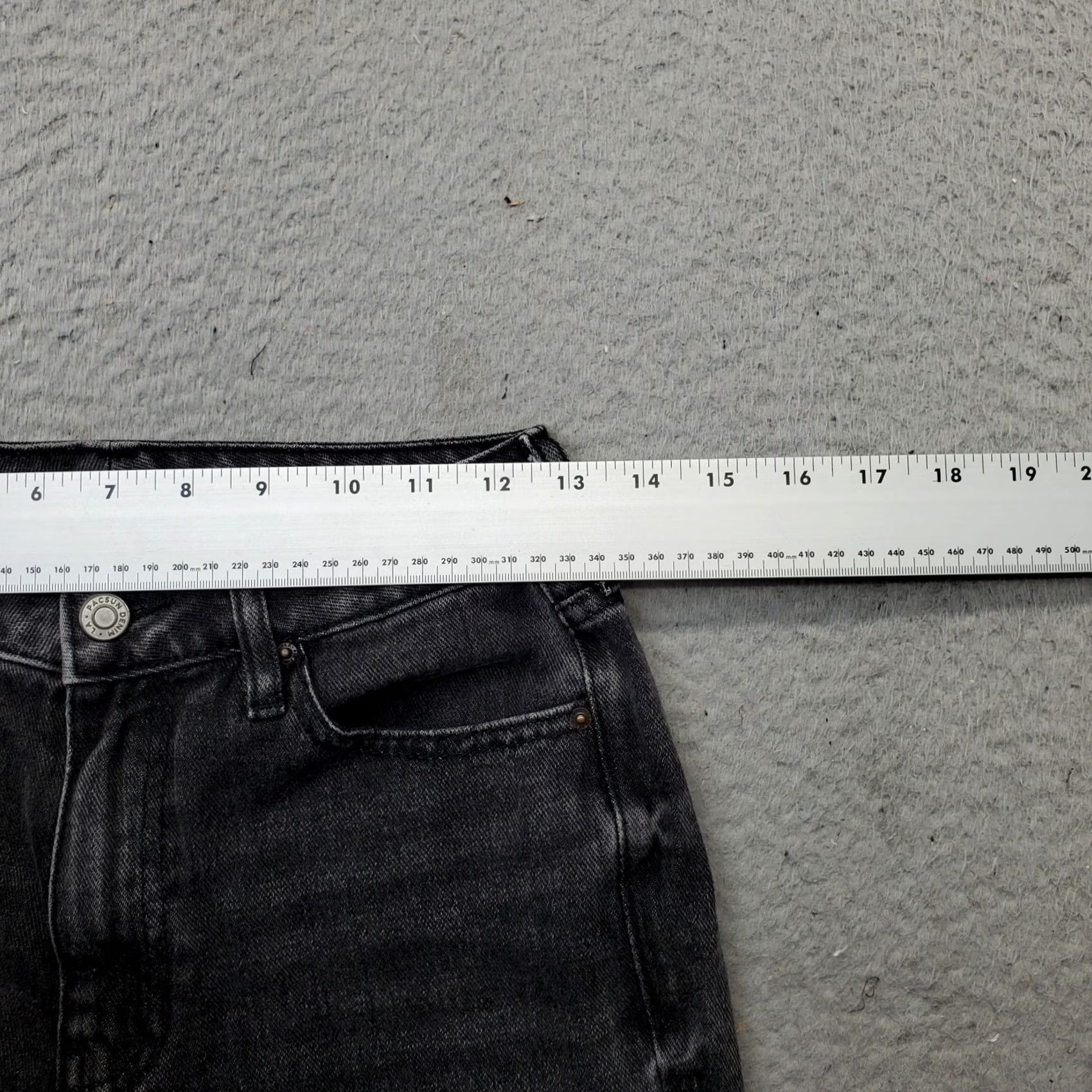 Pacsun PacSun Womens Jeans 24 Black Denim 5-Pocket Dark Wash Regular Straight Leg - Size 24 - 100% Cotton - Dark Denim - Mens, Womens Size 42" / US 20 - 6 Thumbnail