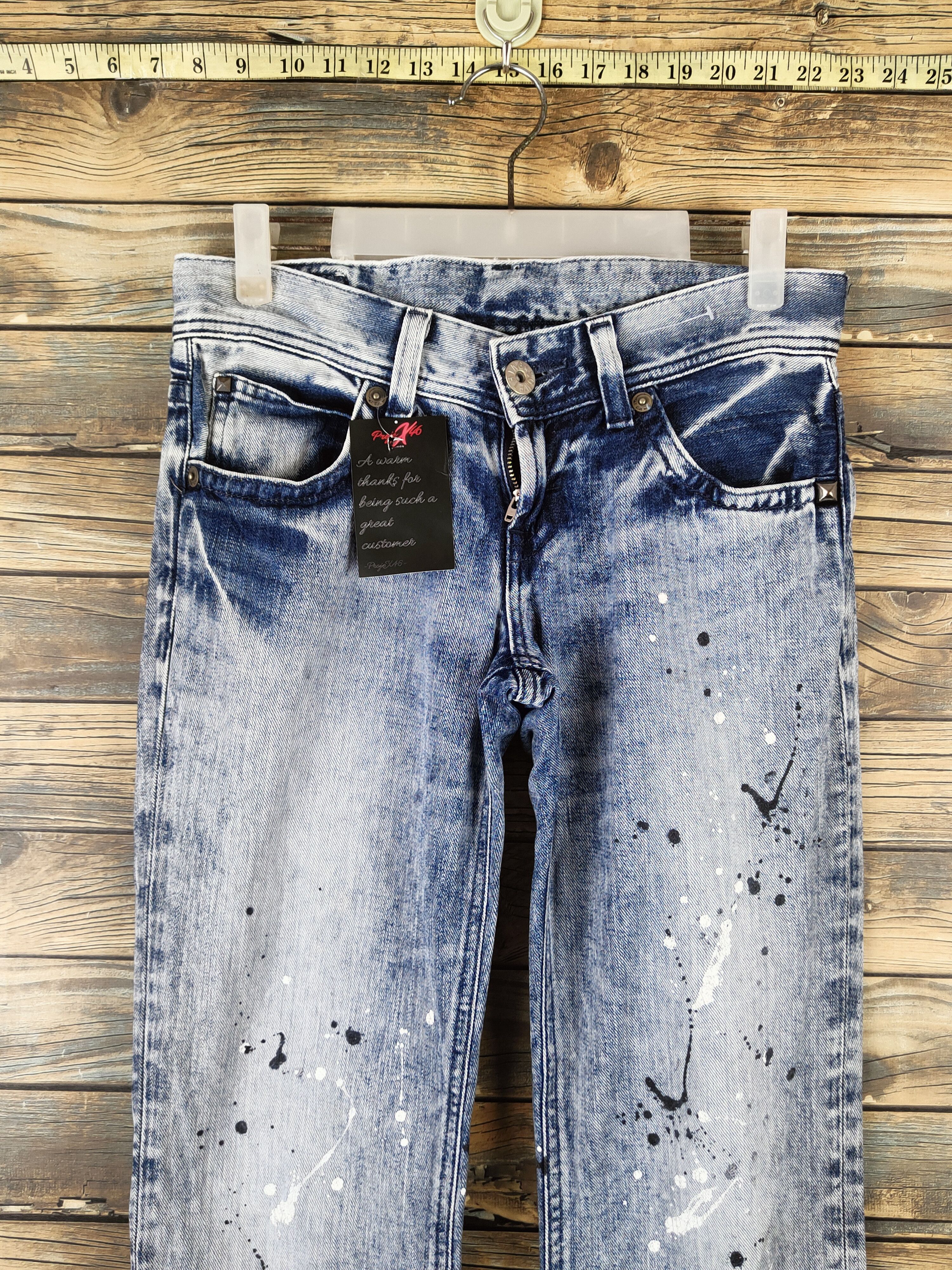 Edwin DL Something-Edwin Blue Distressed Ripped Jeans #46-105 Size 29" - 2 Thumbnail