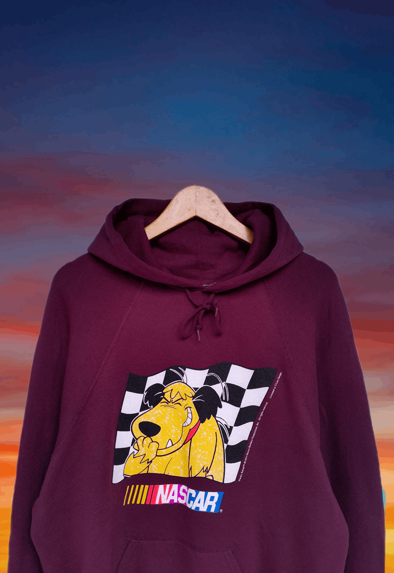 NASCAR × Vintage Vintage streetwear 90s NASCAR Wacky Races 1994 hoodies Size US L / EU 52-54 / 3 - 3 Thumbnail