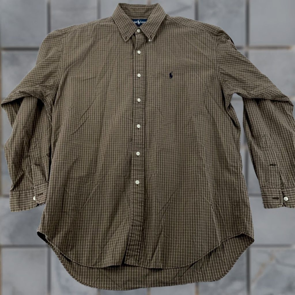 Ralph Lauren Ralph Lauren Shirt Mens Large Brown Plaid Blake Long Sleeve Button-Down Collared Shirt Size US L / EU 52-54 / 3 - 1 Thumbnail