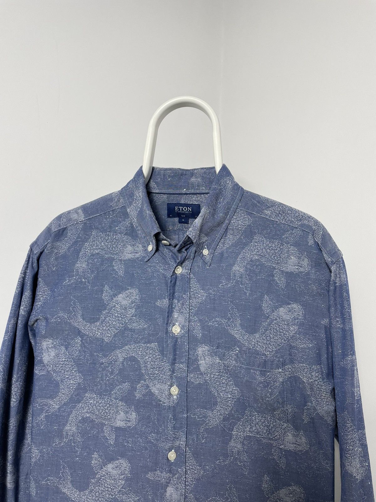 Eton Eton Shirt button Monogram Fish Size US XL / EU 56 / 4 - 3 Thumbnail