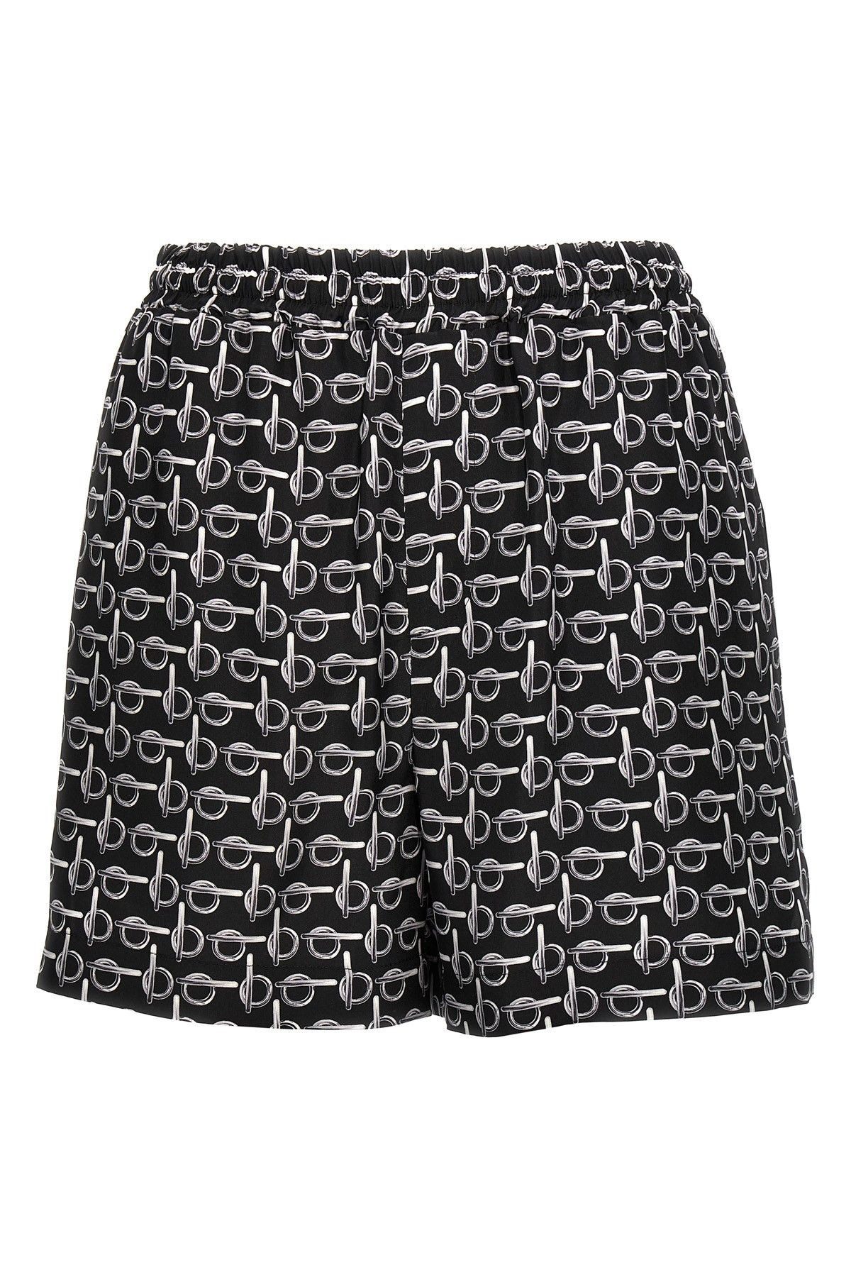 image of Burberry Press Shorts in Black, Women's (Size 26)