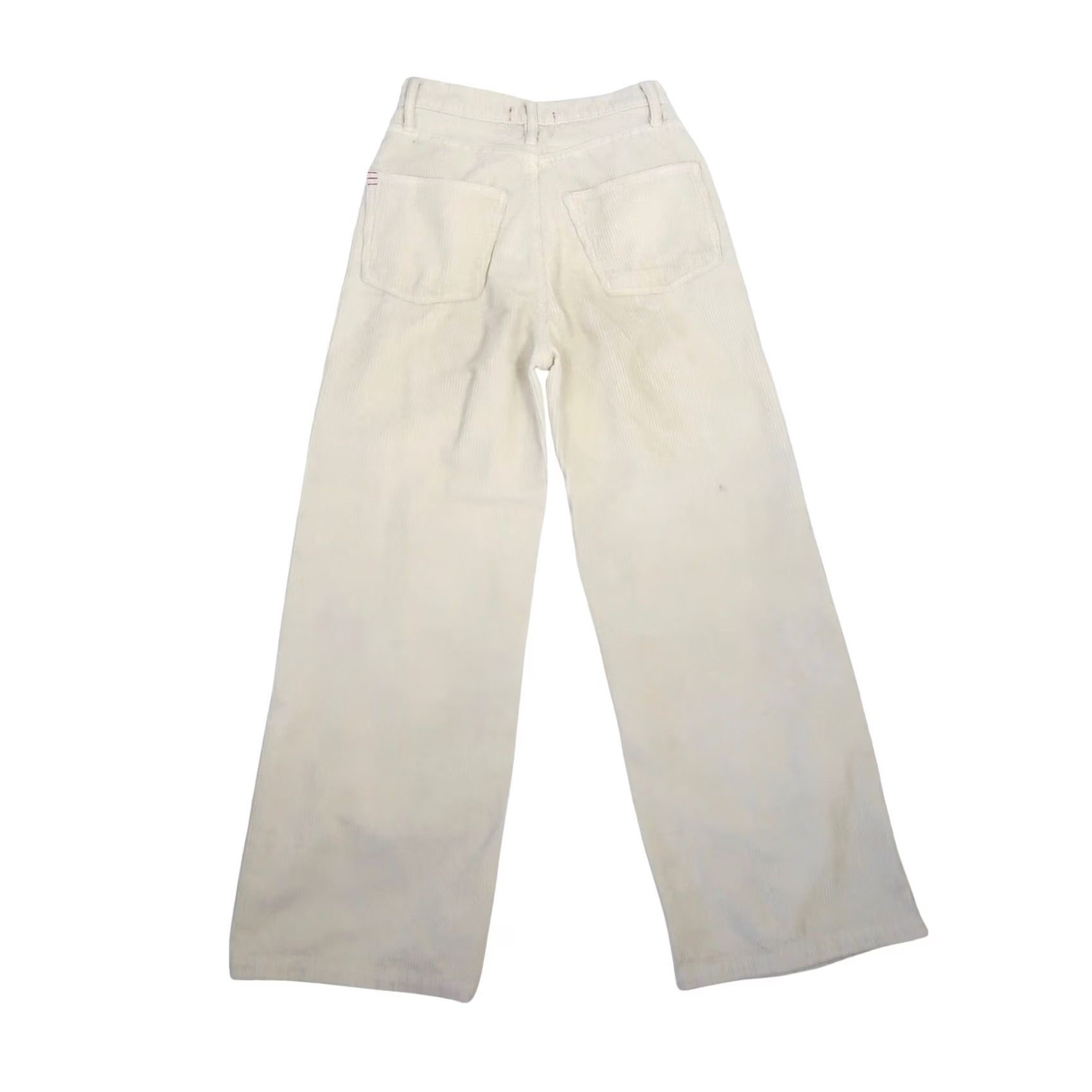 Bdg BDG Urban Outfitters High Wide Cream Corduroy Pants 25 Womens Size 42" / US 20 - 3 Thumbnail