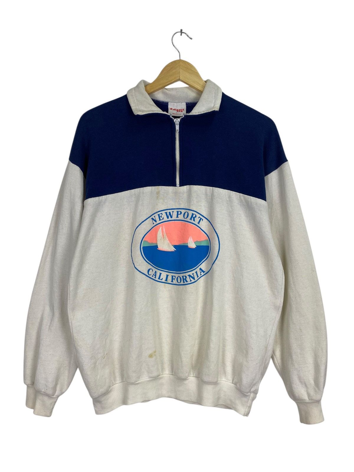 Vintage Vintage 80’s Newport California Sweater Size US L / EU 52-54 / 3 - 1 Thumbnail
