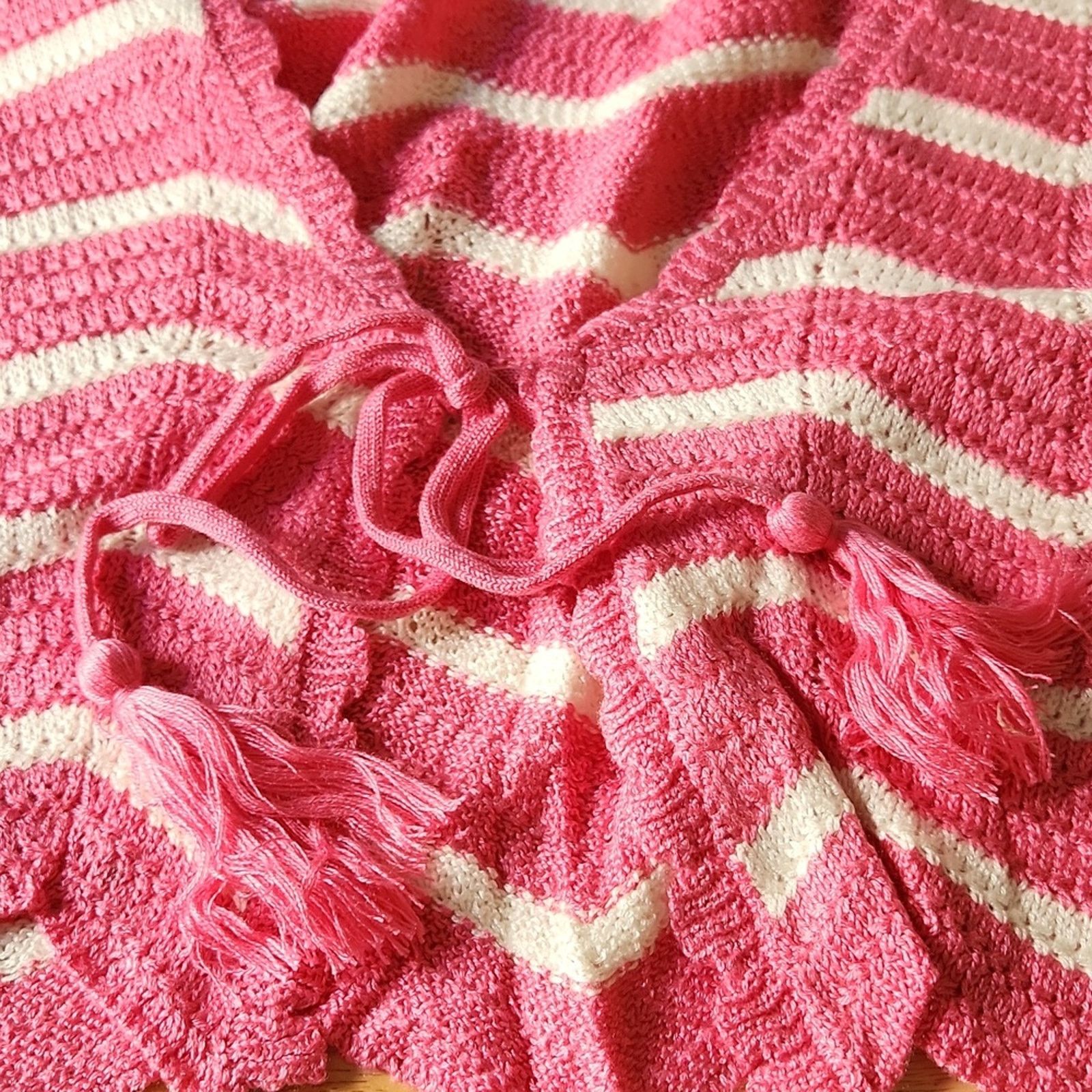 Almost Famous PINK & WHITE CROCHET ☆ VEST & SKIRT ☆ 2 PIECE SET ☆ 2x ☆ NWT Size XXL / US 16-18 / IT 52-54 - 5 Thumbnail
