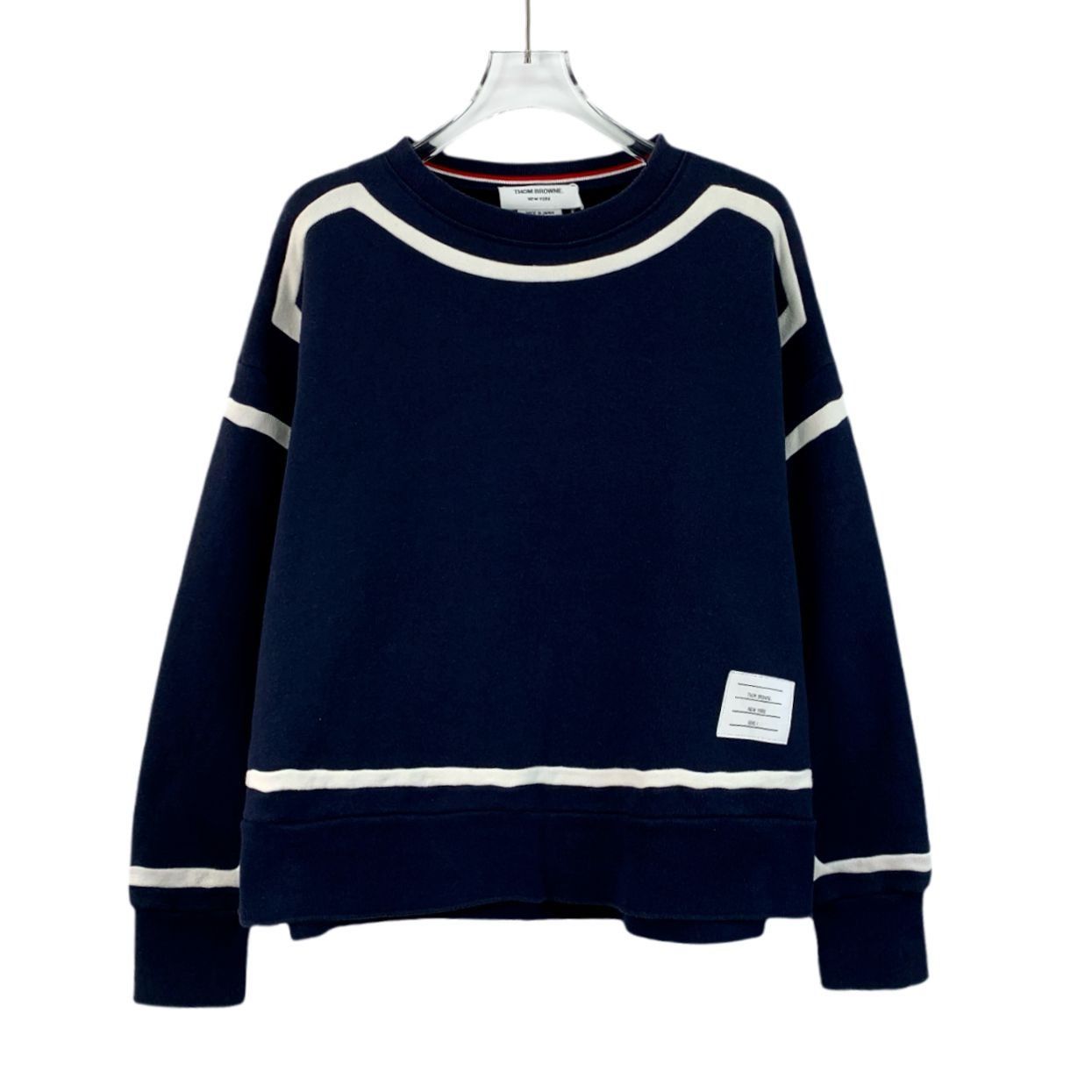 Thom Browne Thom Browne Navy Blue Cotton Sweatshirt Size 1 Made In Japan Size S / US 4 / IT 40 - 1 Thumbnail