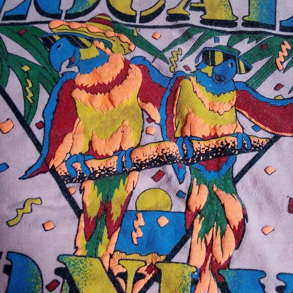 Other Vintage Locals Only Party Parrots Neon Puff T-Shirt Size US L / EU 52-54 / 3 - 3 Thumbnail