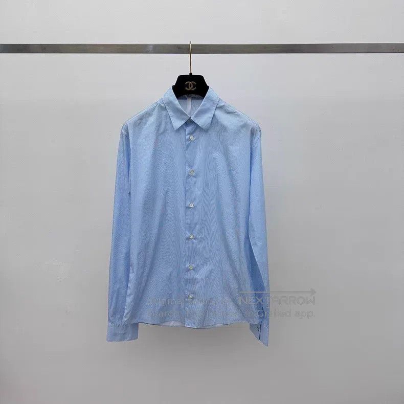 Hermes Hermes size 38 Blue Striped Shirt Size US M / EU 48-50 / 2 - 1 Thumbnail
