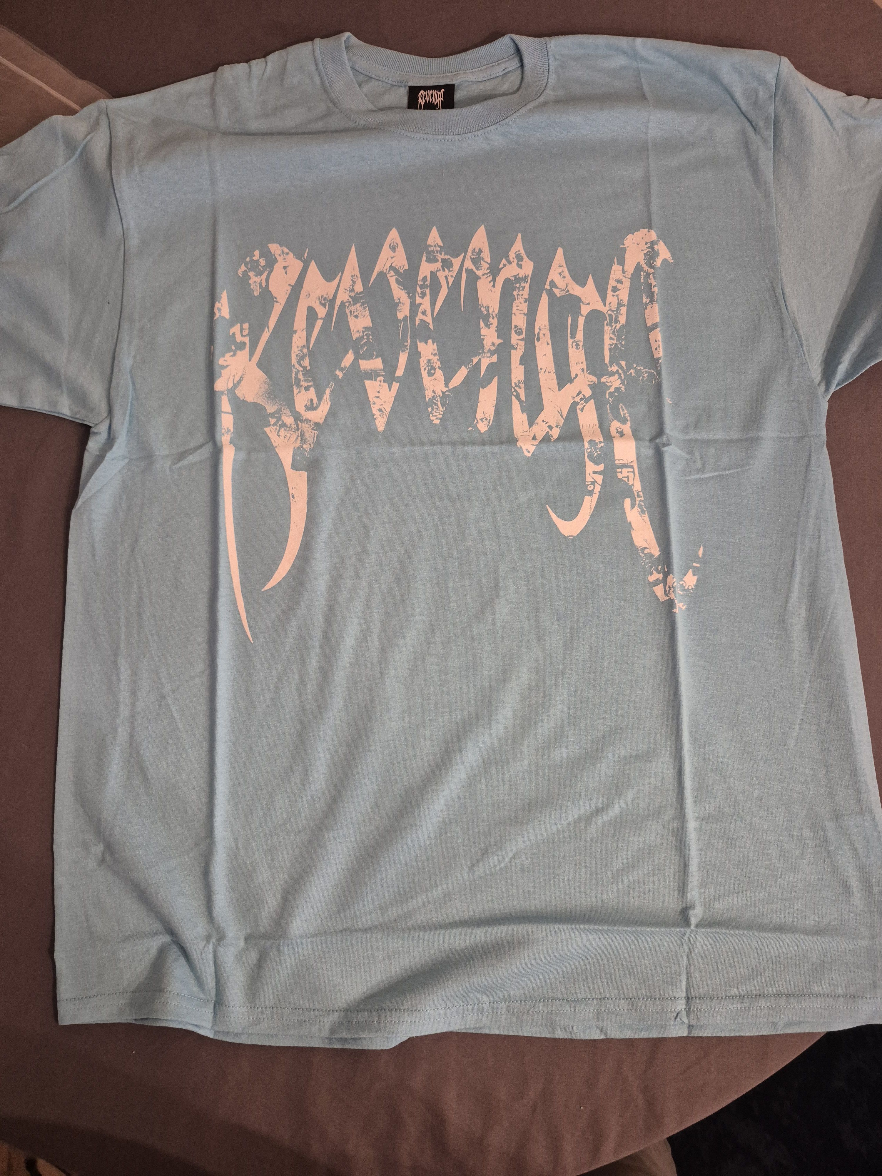 Revenge Revenge Light Blue Tee Shirt Size XL Size US XL / EU 56 / 4 - 1 Thumbnail