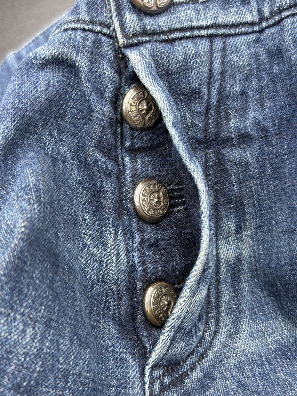 Chrome Hearts Chrome Hearts Patch Jeans Crosses Leather Blue Jean Size US 32 / EU 48 - 21 Thumbnail