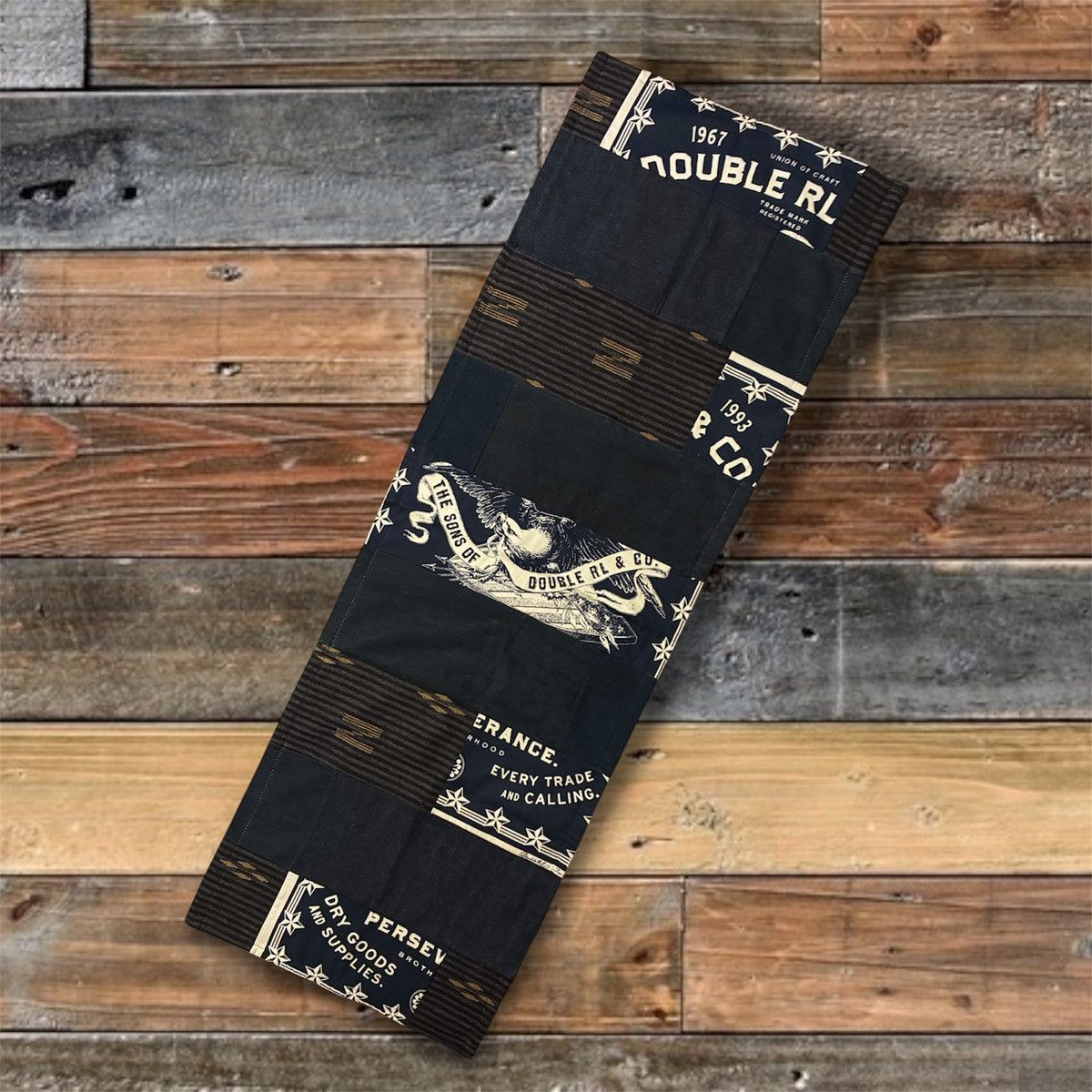 CUSTOM RRL/RL PATCHWORK SCARF (100% UPCYCLED RRL FABRICS)