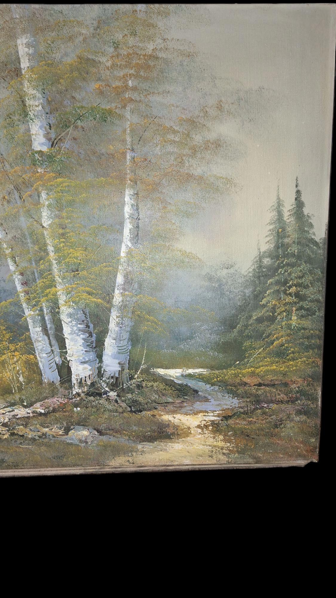 Designer Signed R. Thomas Oil Painting 36”Wide 24”Tall Size ONE SIZE - 4 Thumbnail