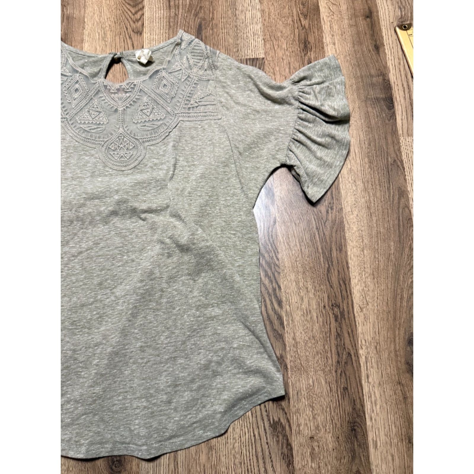 Vintage VINTAGE? 7th Ray Shirt Women's M Green Short Flutter Sleeve T-Shirt Casual Modern Basic Size M / US 6-8 / IT 42-44 - 4 Thumbnail