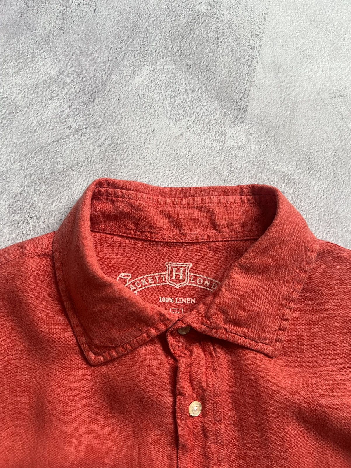 Hackett Hackett Linen Shirt Men's XL Long Sleeve Button-Down Red Size US XL / EU 56 / 4 - 6 Thumbnail