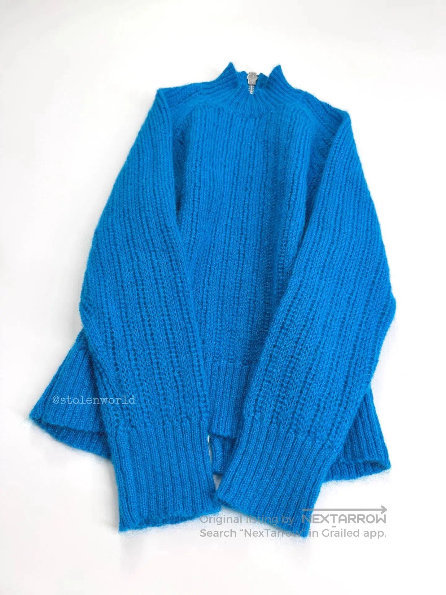 Comme des Garcons reversible blue wool knit top. Size S / US 4 / IT 40 - 2 Thumbnail