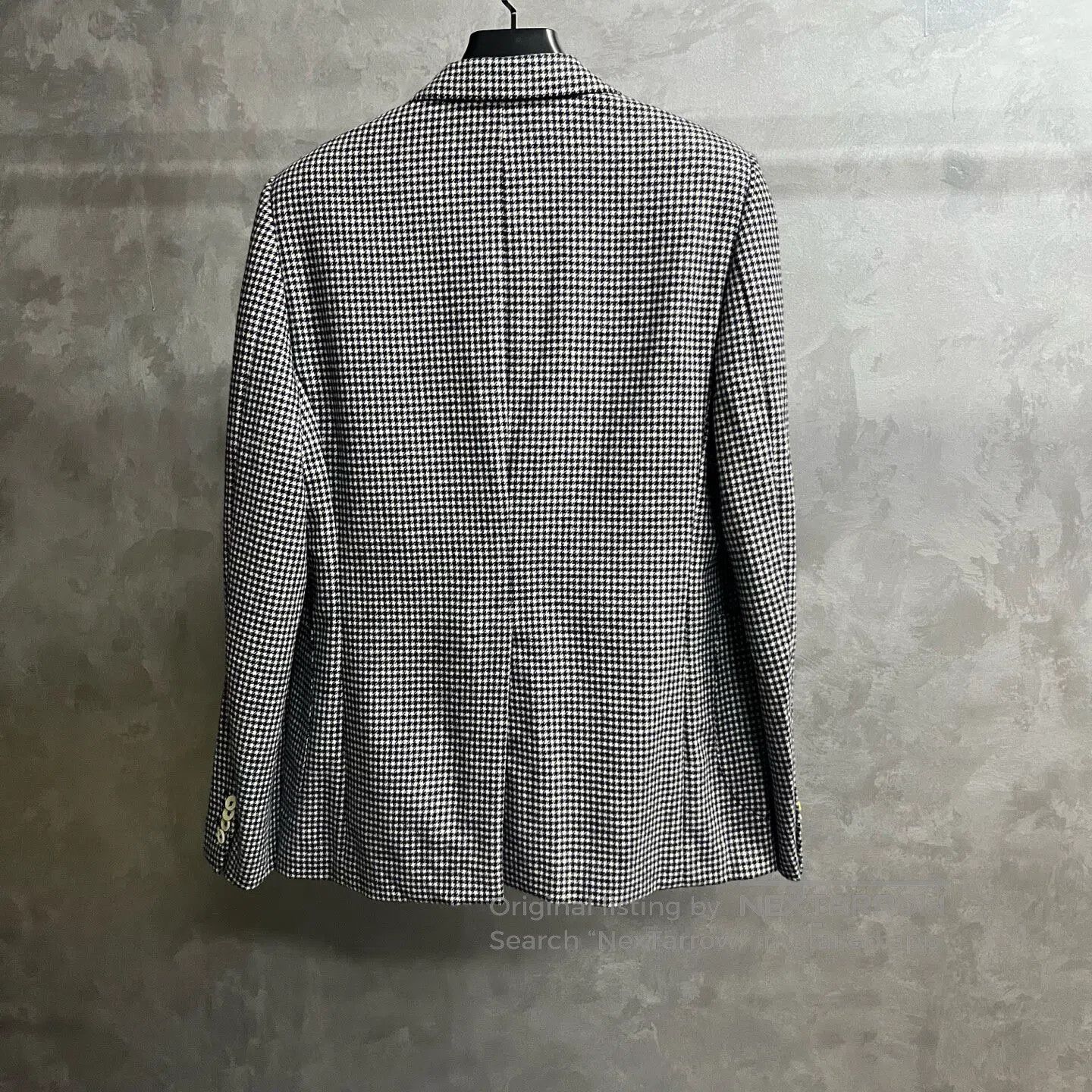 Pink Floyd fluo Black and white checkered blazer with a turned-down c Size 52R - 5 Thumbnail