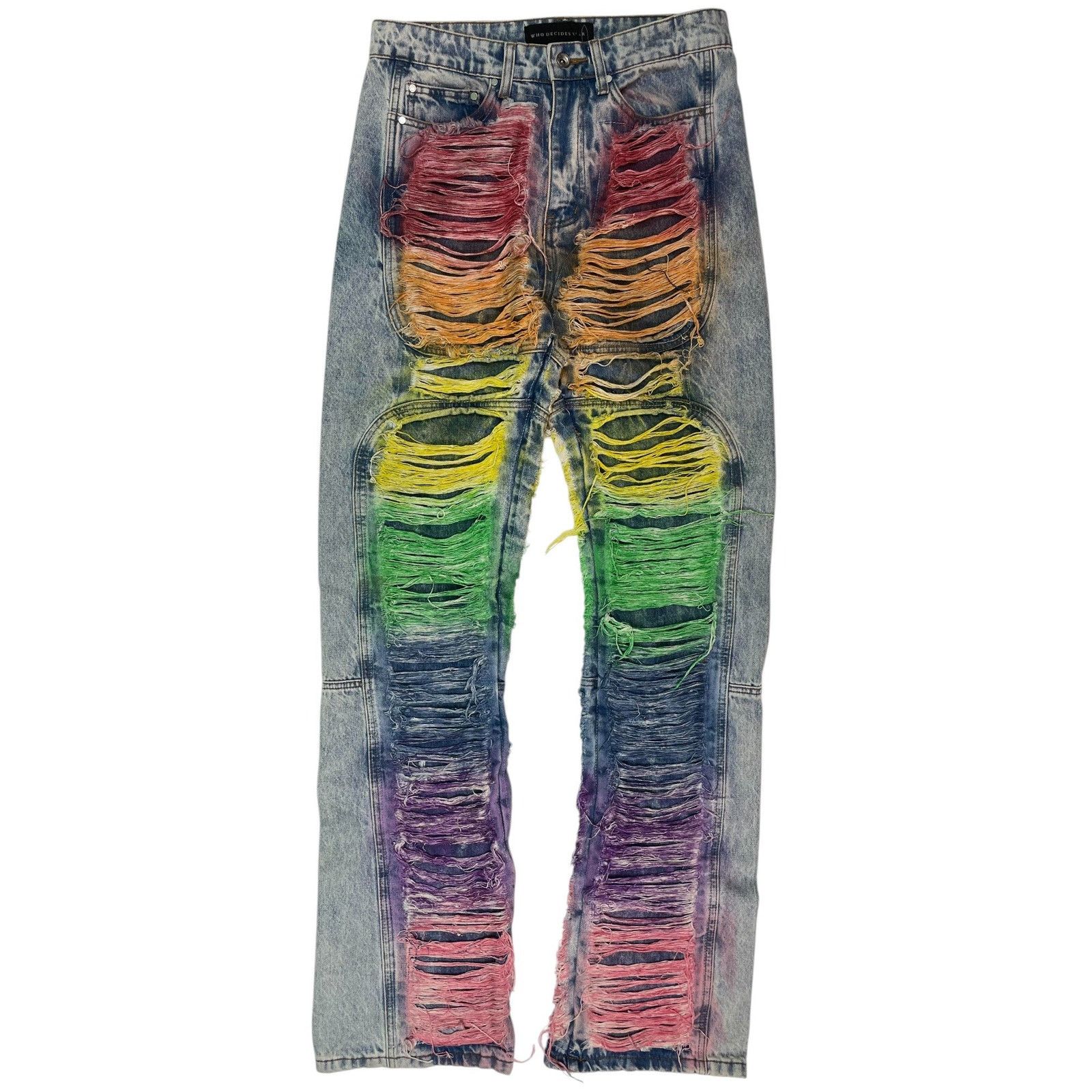 Who Decides War WDW Multi Bejeweled Jeans Size US 30 / EU 46 - 1 Thumbnail