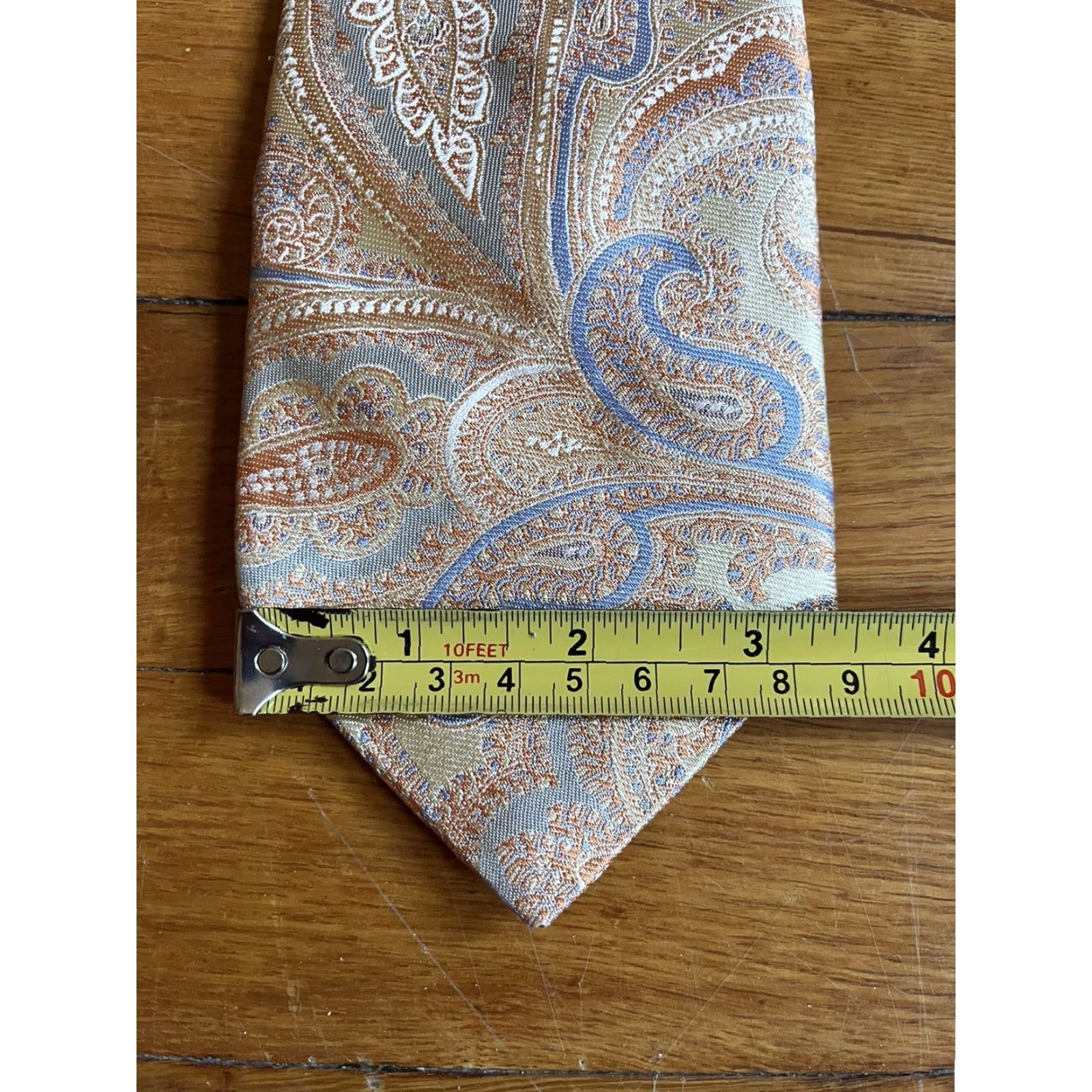 Ike Behar Ike Behar Tie Men’s Extra Long Yellow Paisley Size ONE SIZE - 6 Thumbnail