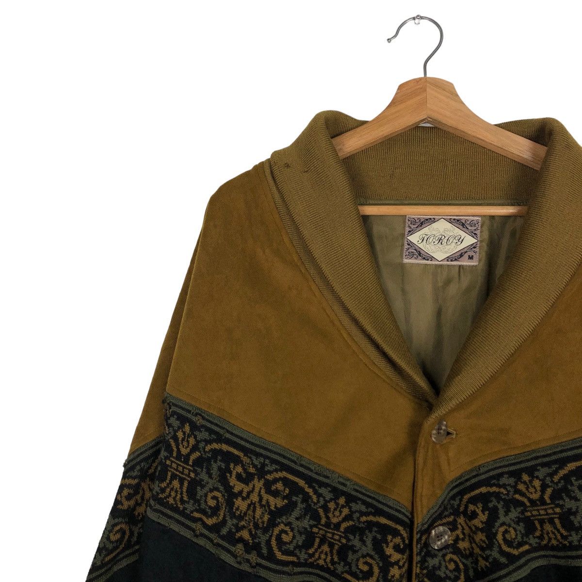 Japanese Brand 🔥90’s Vintage Leather Cardigan Navajo Native Toroy Japan Size US M / EU 48-50 / 2 - 7 Thumbnail