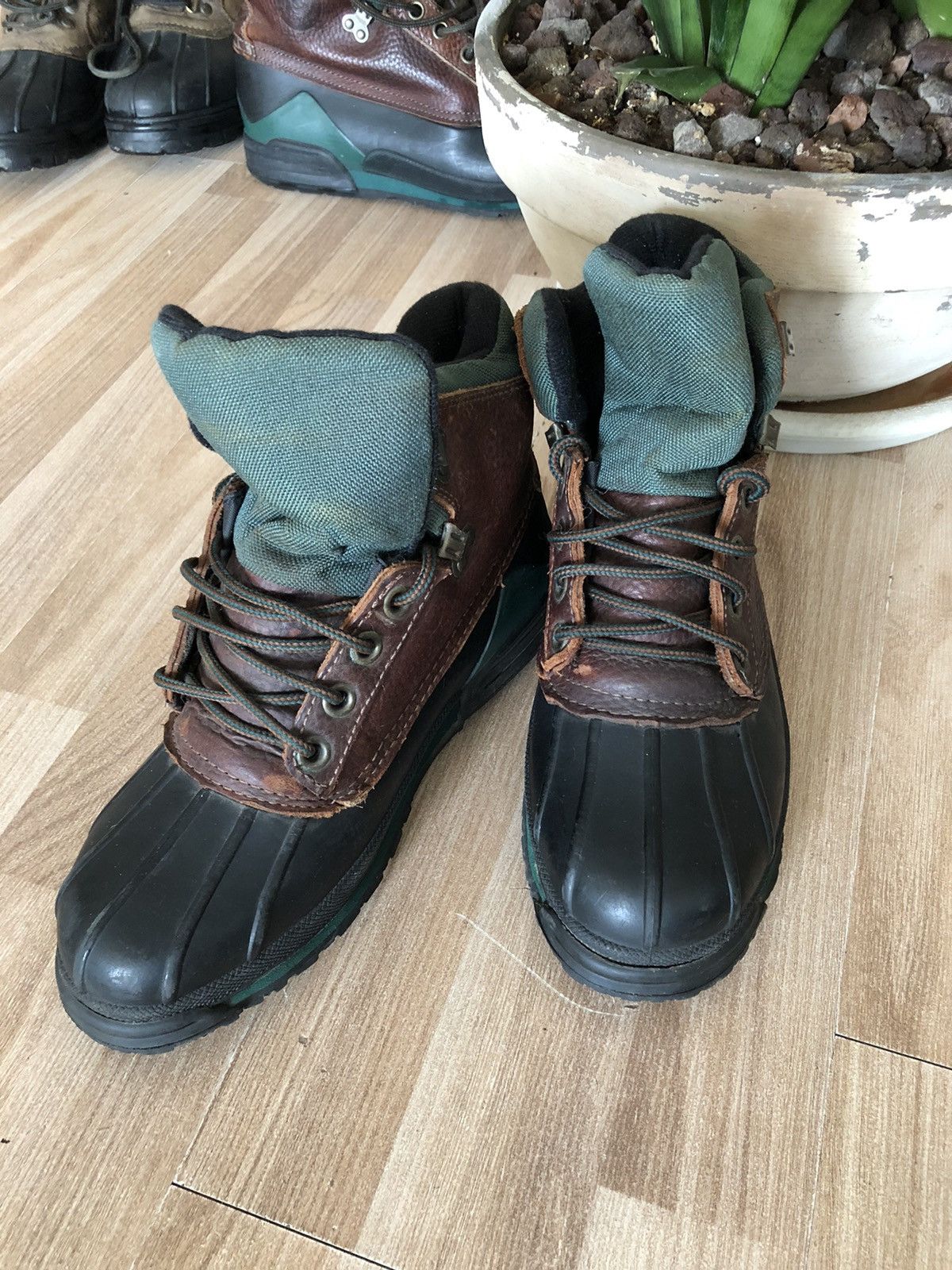 Eddie Bauer Eddie Bauer Womens 8M Boots Duck Brown Leather Rain Size US 8 / IT 38 - 9 Thumbnail