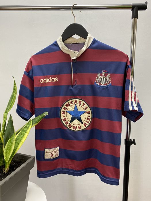 Vintage Rare Newcastle United Away Football Shirt Jersey 1995 1996 Adidas XL