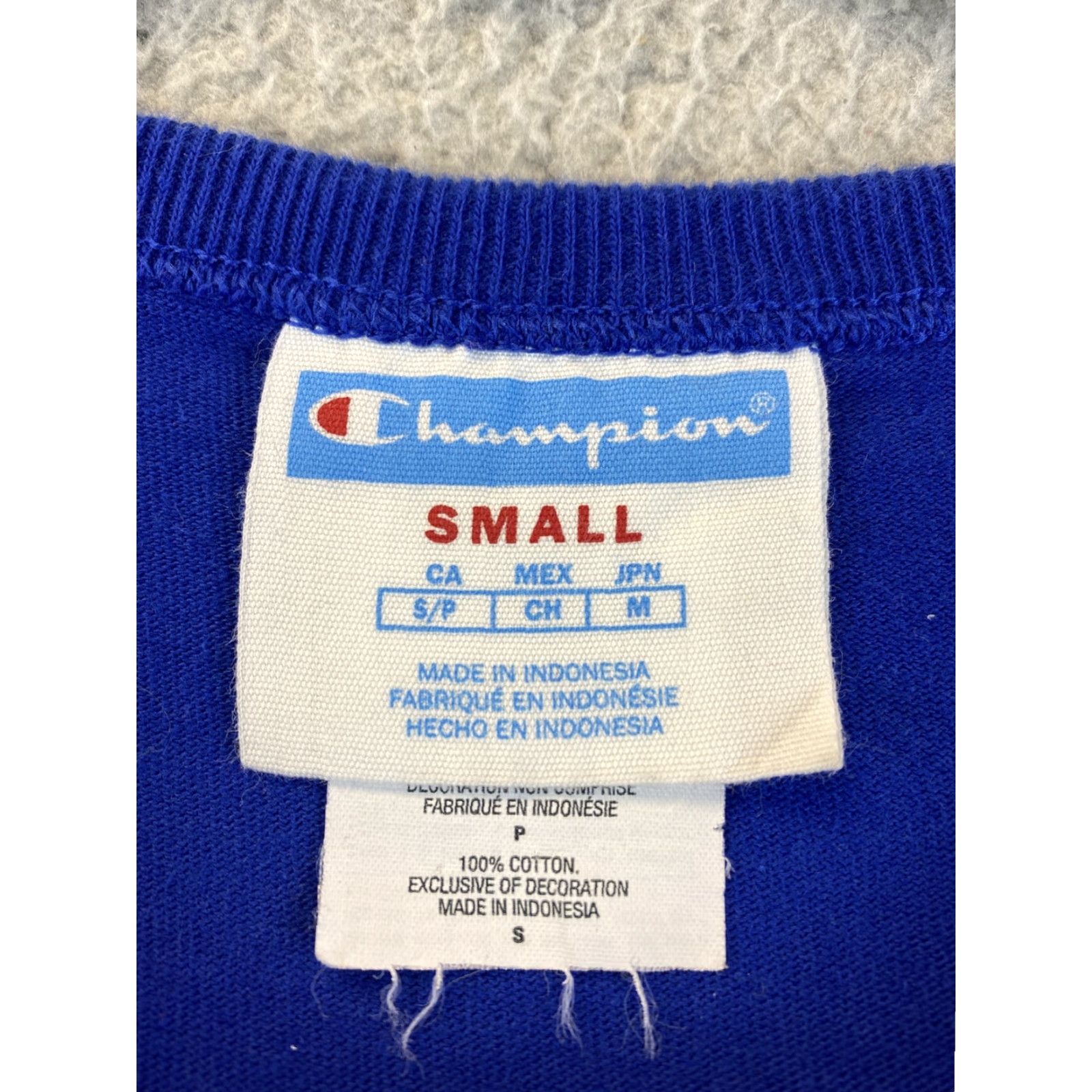 Champion Champion Men T-Shirt S Long Sleeve Blue Spellout Authentic Cotton Shirt 78-55 Size US S / EU 44-46 / 1 - 3 Thumbnail