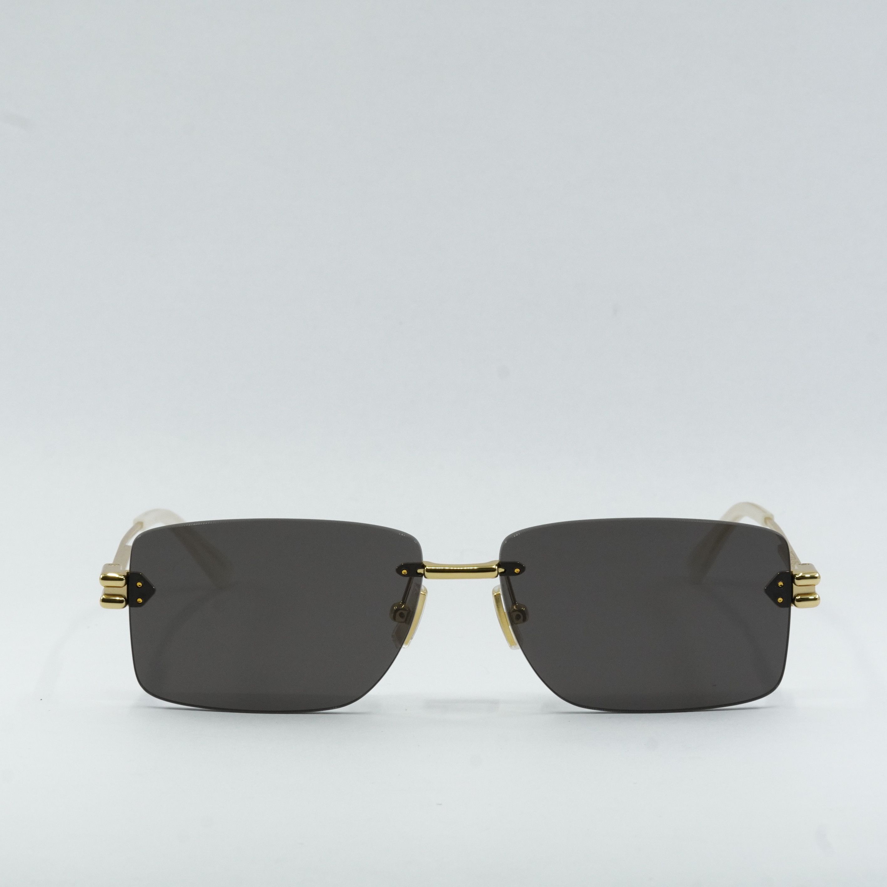 Bottega Veneta Bottega Veneta BV1126S 002 Sunglasses Gold Rectangle Frame Size ONE SIZE - 9 Thumbnail