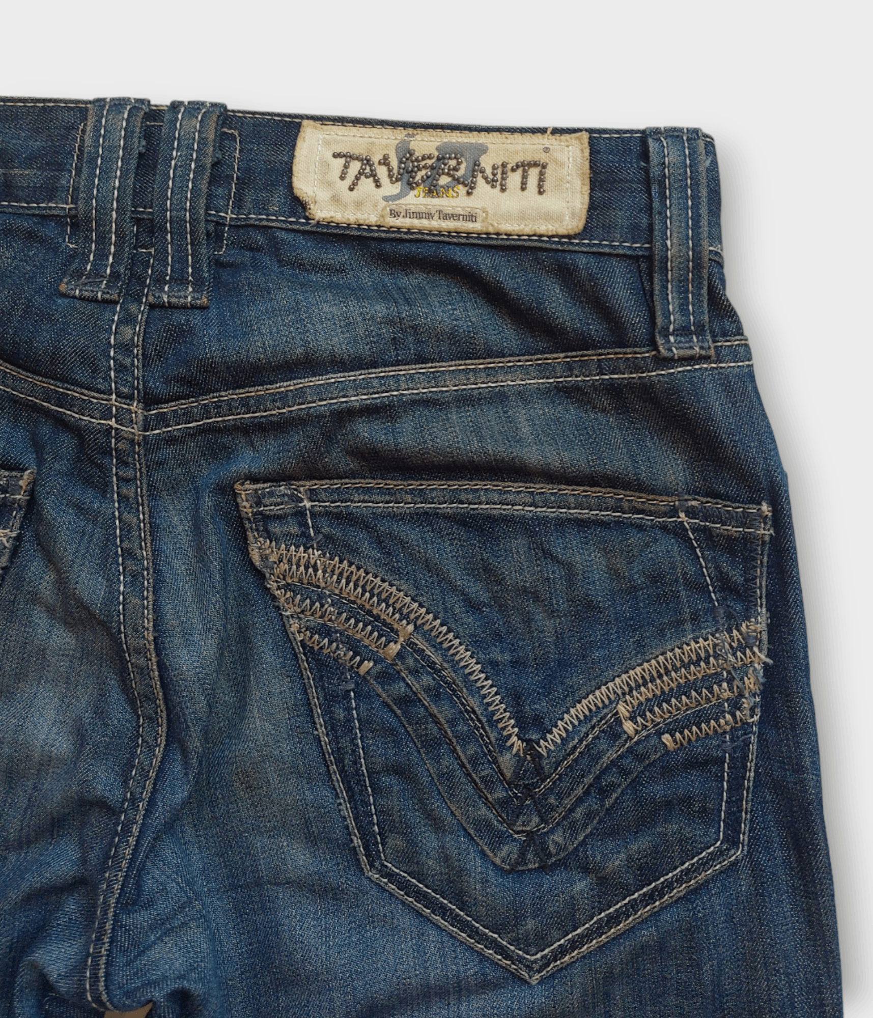 Vintage Vintage Jimmy Taverniti Outer Stitched Jeans Size US 29 - 11 Thumbnail