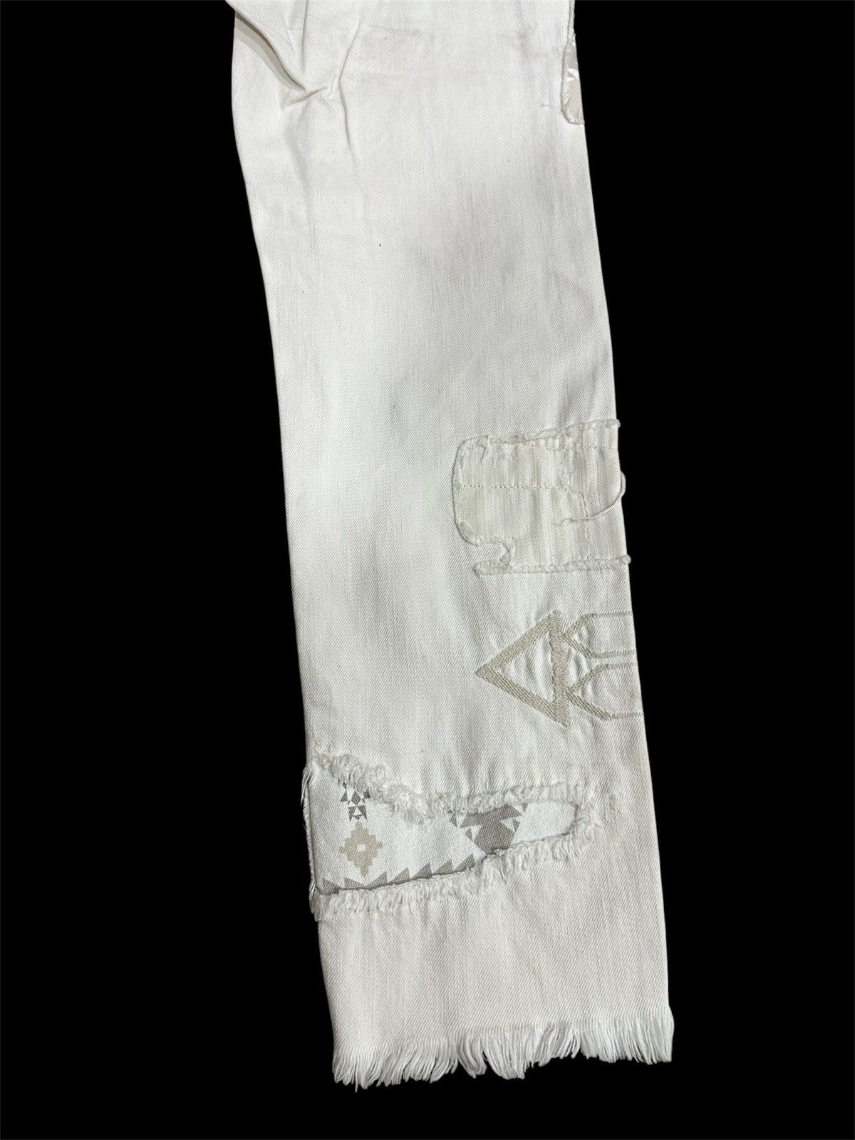 Polo Ralph Lauren × RRL Ralph Lauren Polo RL Distressed Patchwork Jeans For Her Size 30" / US 8 / IT 44 - 13 Thumbnail