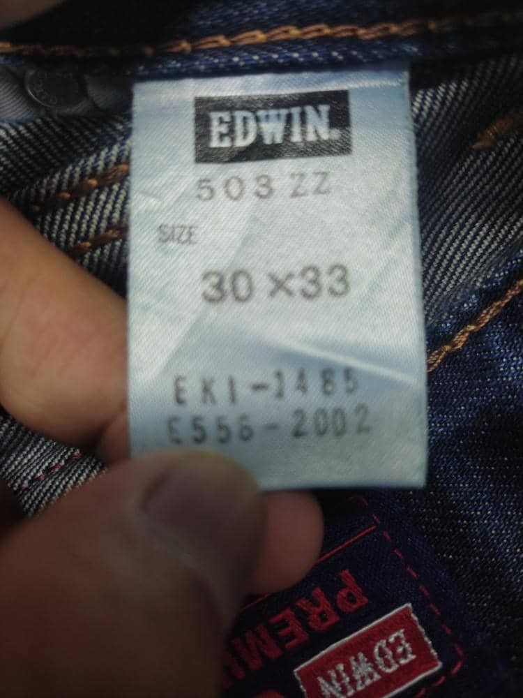 Edwin × Japanese Brand VINTAGE EDWIN 503 PREMIUM DISTRESSED JEANS MUD WASH FADED Size US 31 - 10 Thumbnail