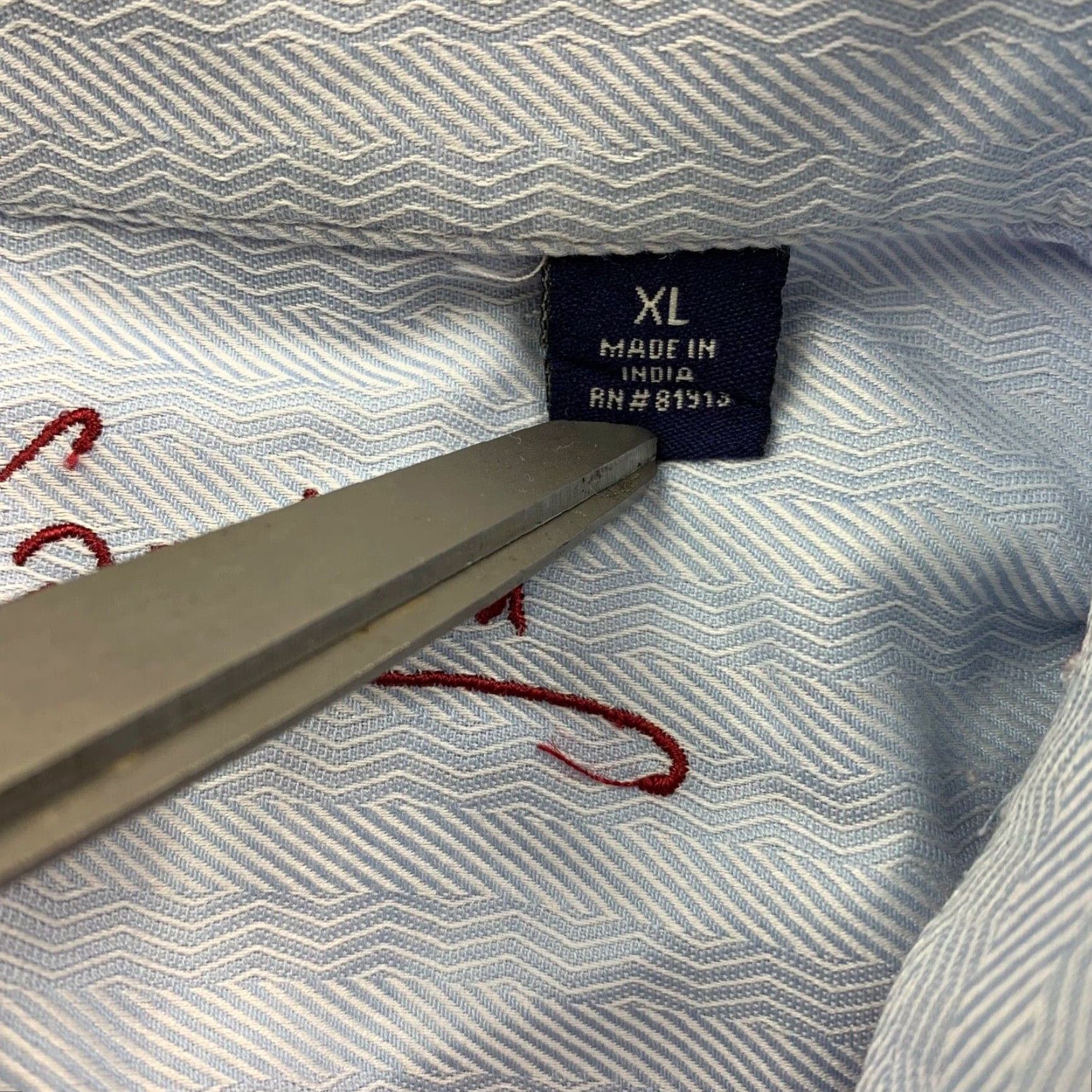 Robert Graham Button-Up Shirt XL Purple/Blue Stripe Flip Cuff Long Sleeve 100% Cotton Mens