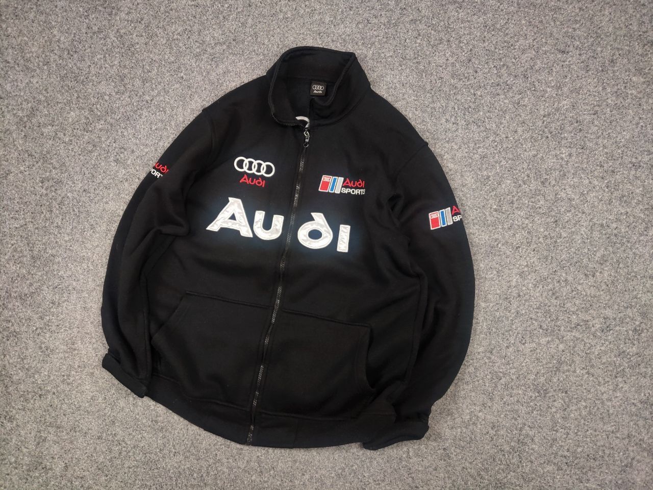 Audi Vintage Audi F1 Sports Logo Racing Full Zip Sweatshirt Y2K Size US L / EU 52-54 / 3 - 3 Thumbnail