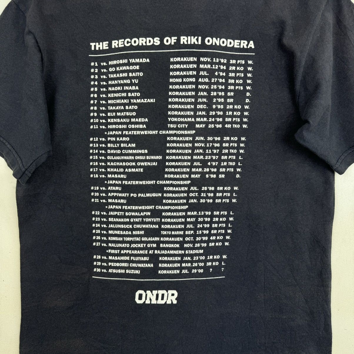 Anvil × Vintage Vintage 90s Riki Onodera Japanese Kickboxer Tshirt Size US S / EU 44-46 / 1 - 5 Thumbnail