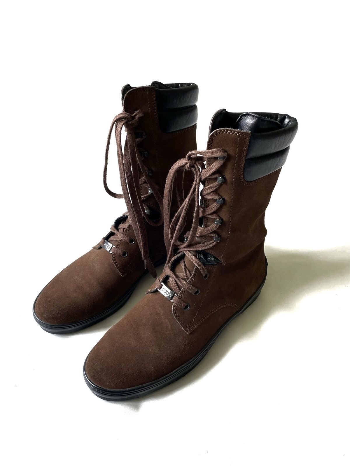 Designer × Tod's × Vintage Tod’s Vintage Brown High Suede Boots Size 39 Made In Italy Size US 9 / IT 39 - 2 Thumbnail