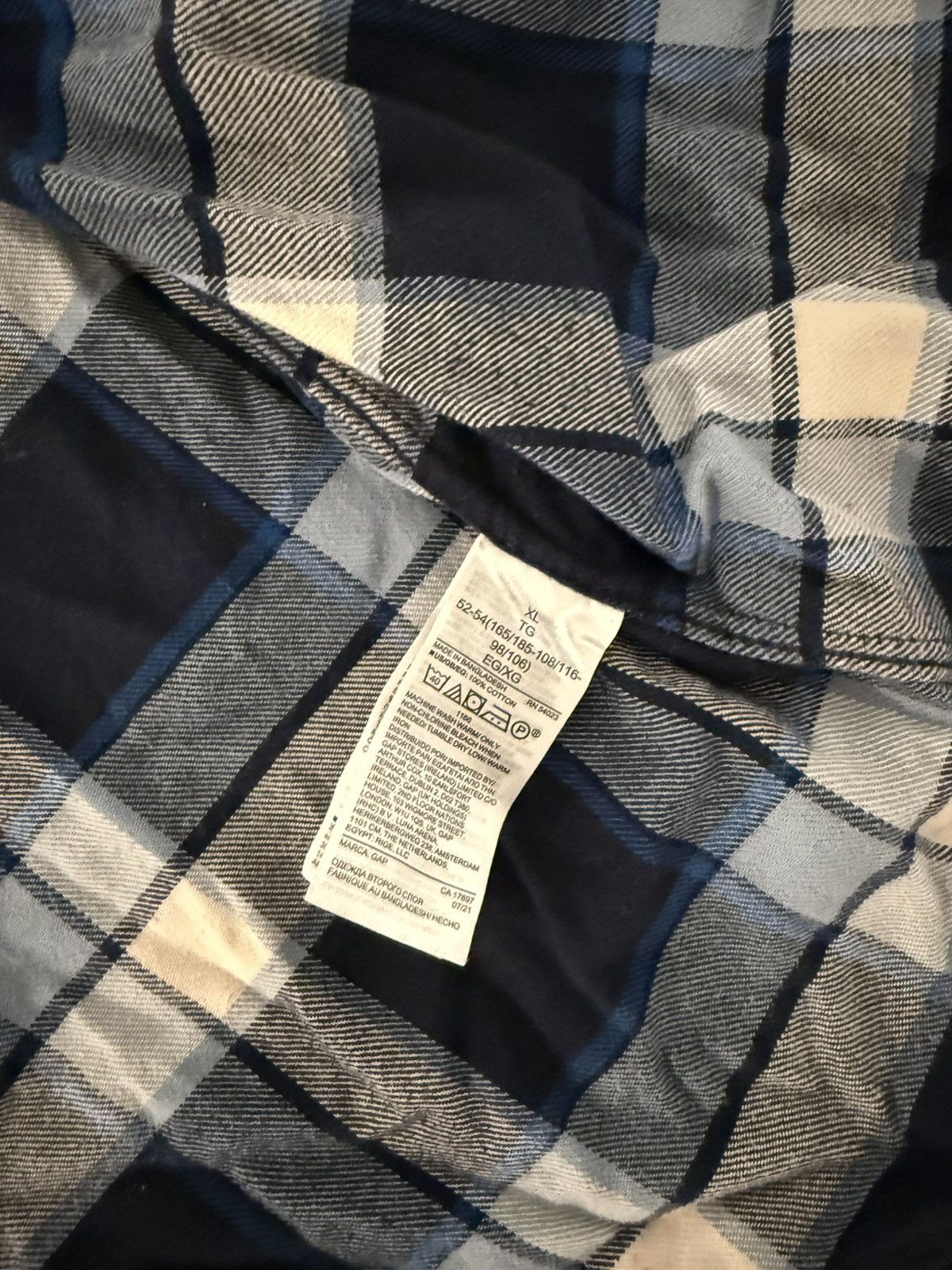 Gap Gap Flannel Blue XL Size US XL / EU 56 / 4 - 3 Thumbnail