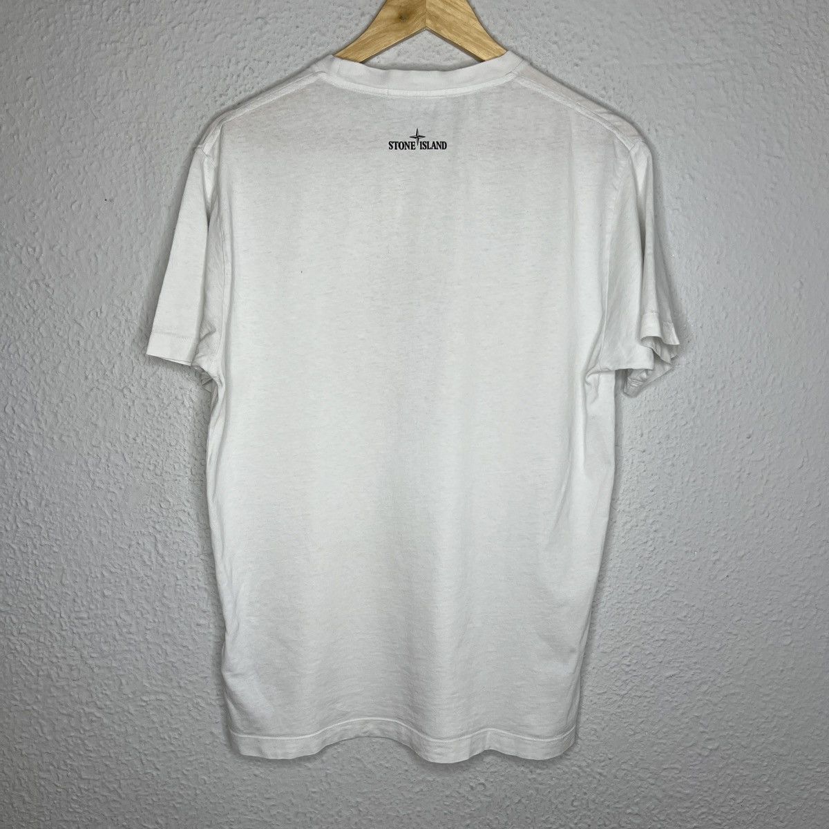 Stone Island Stone Island Tshirt Tee Big Logo Spellout White Size US M / EU 48-50 / 2 - 7 Thumbnail