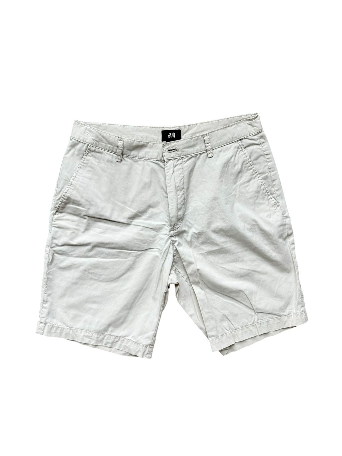 H&M H&M Men’s Khaki Chino Shorts, Beige - Size 32 Size US 32 / EU 48 - 1 Thumbnail