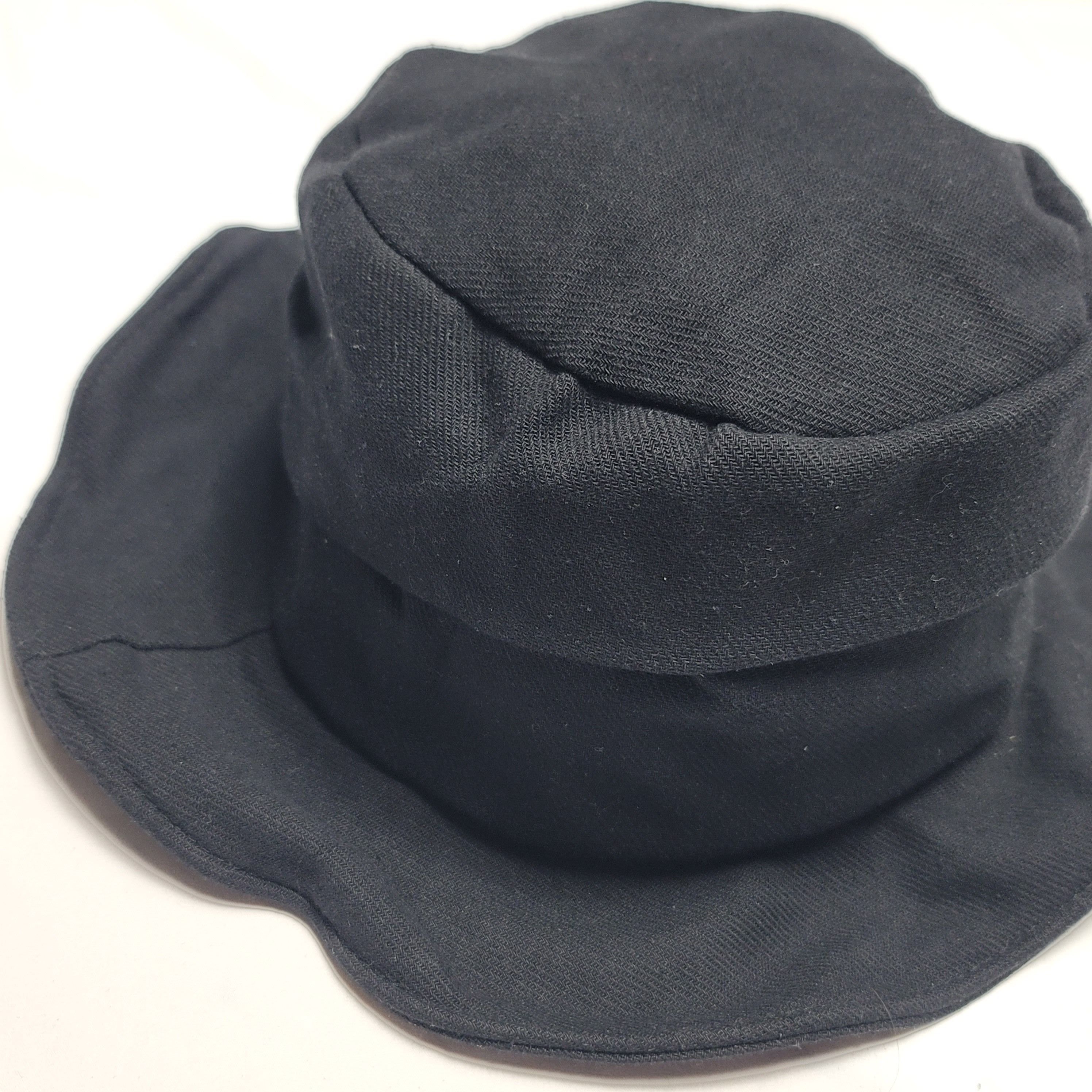 Japanese Brand Japanese Black Layered Bucket Hat with adjustable wired brim Size ONE SIZE - 6 Thumbnail