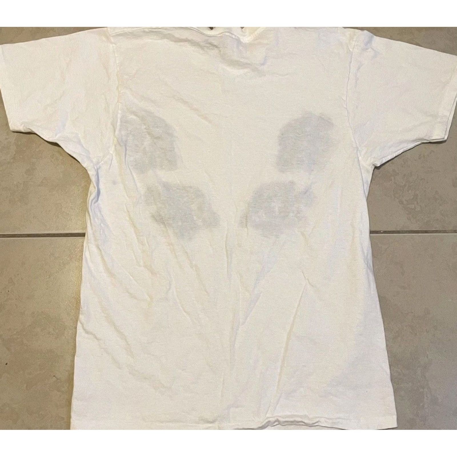 Vintage VINTAGE Abstract Fish Faded Shirt M White 80s 90s Beach Surf Hawaii Nature Grunge OP Single Stitch T-Shirt Mens Adjustable Measurements Size US M / EU 48-50 / 2 - 7 Thumbnail