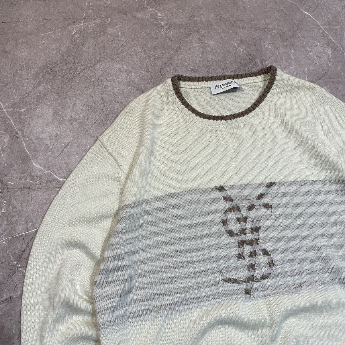 Yves Saint Laurent VINTAGE YVES SAINT LAURENT YSL BIG LOGO SWEATER 00S Size US XL / EU 56 / 4 - 2 Thumbnail
