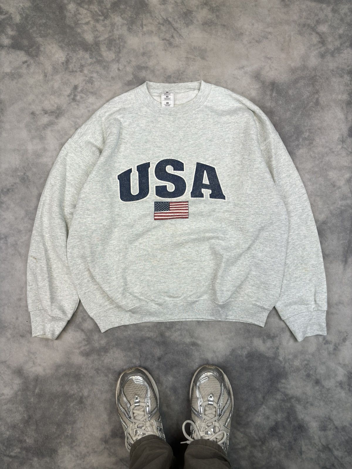 Vintage USA Flag Gray Galt Sand Graphic Crewneck XL FOTL Boxy Skate Size US XL / EU 56 / 4 - 1 Thumbnail