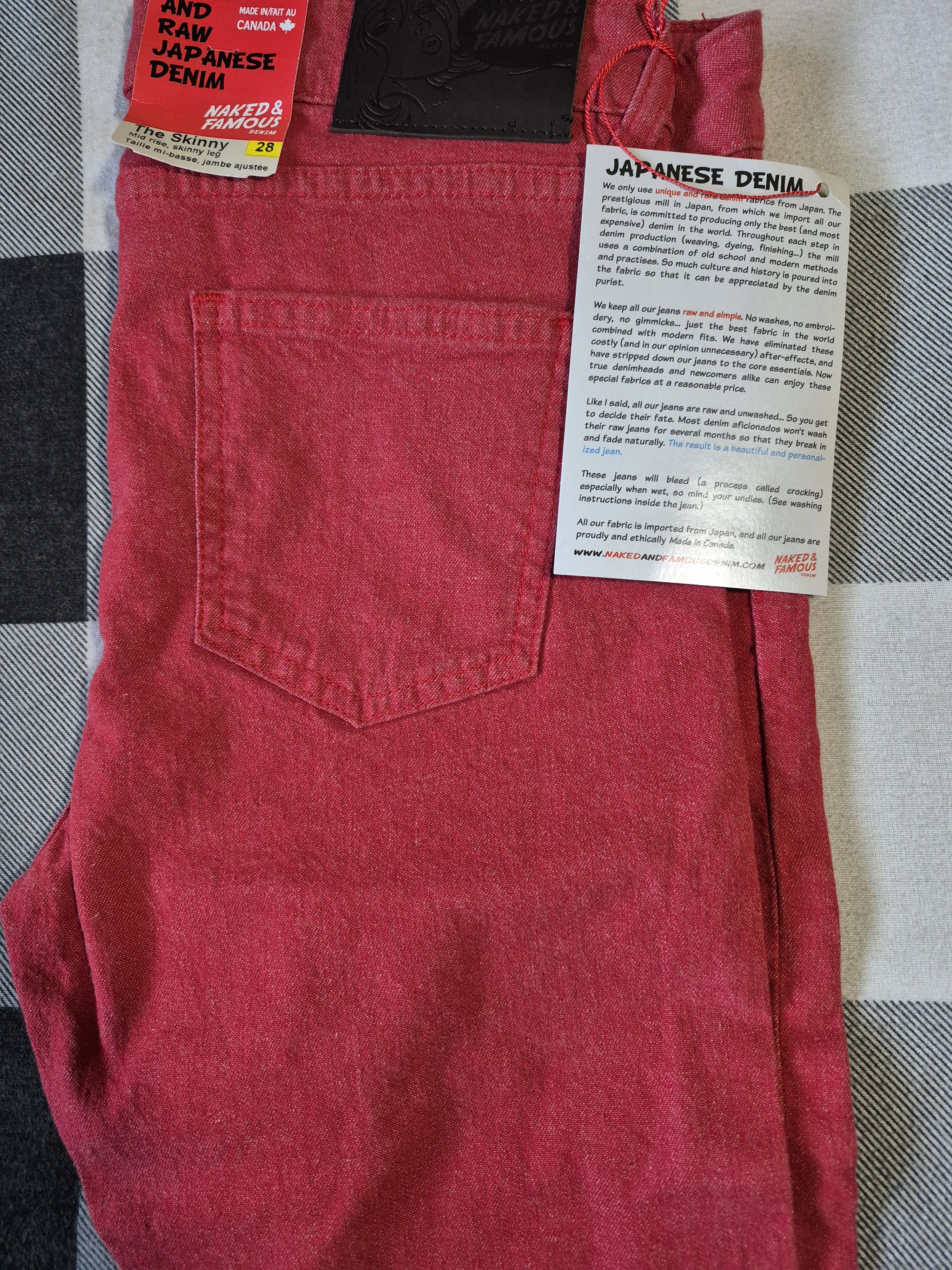 Naked & Famous Skinny red Size 28" / US 6 / IT 42 - 2 Thumbnail