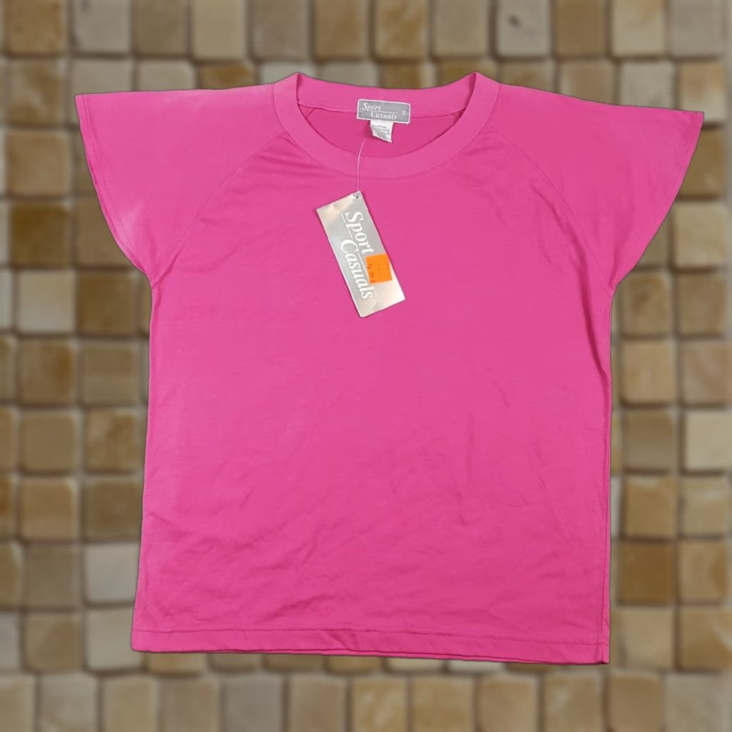 Pinko VINTAGE Sports Casuals T-Shirt Short Sleeve Women S Pink 90s Neon Pink Workout Top Casual 80s 90s Classic Retro Vintage Shirt Womens Size S / US 4 / IT 40 - 1 Thumbnail