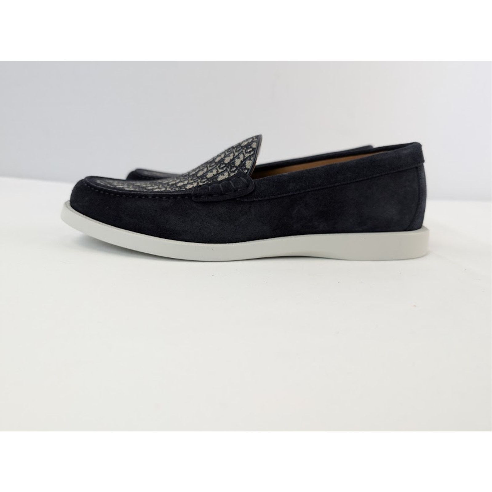Dior o1rshd1 Granville Clean Smooth Loafer Boots in Blue / Beige Size US 12 / EU 45 - 10 Thumbnail