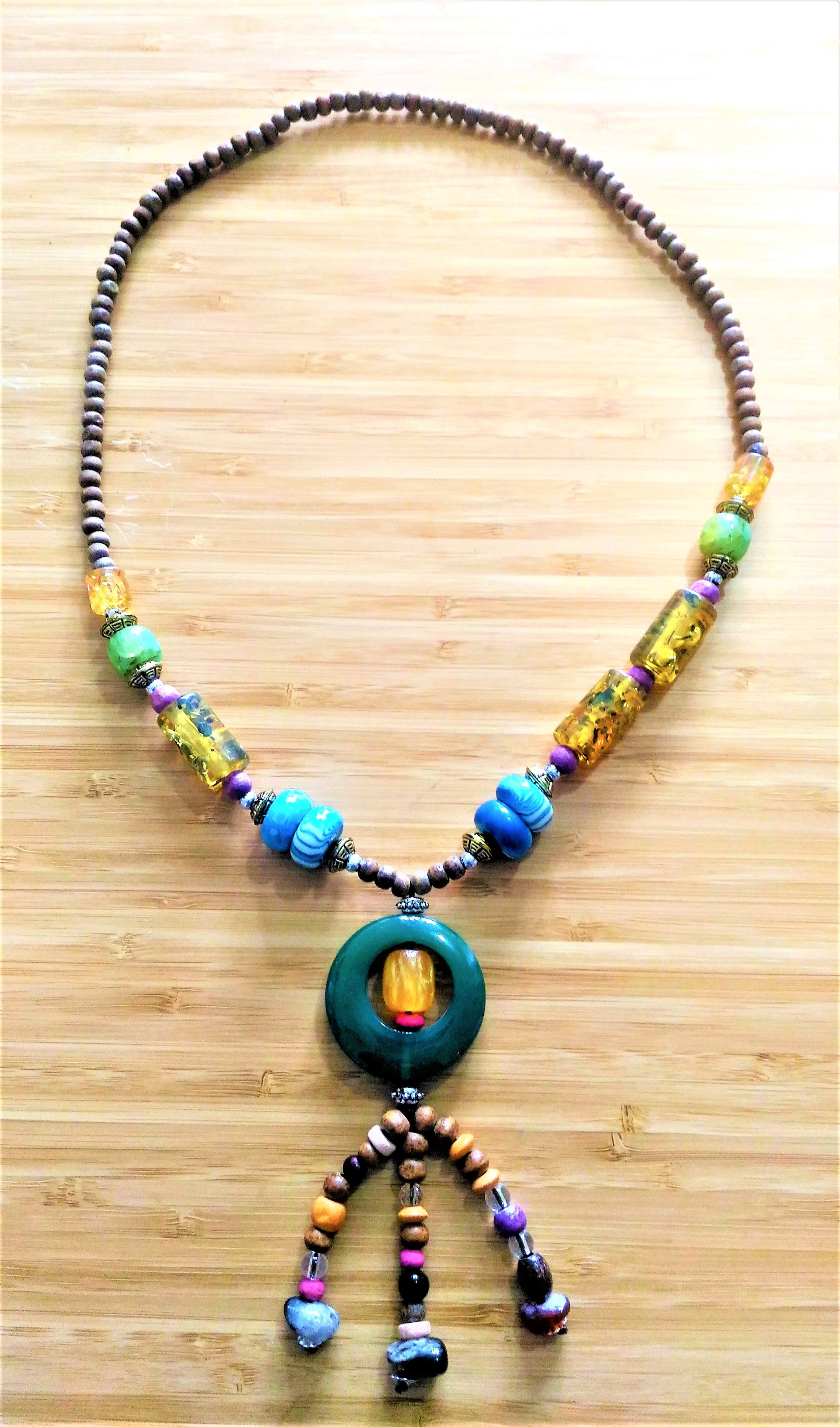 Designer × Vintage Vintage Custom Boho Ring Drops Avant Garde Necklace Rave Size ONE SIZE - 1 Thumbnail